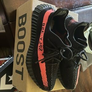Yeezy 350 V2 red and black